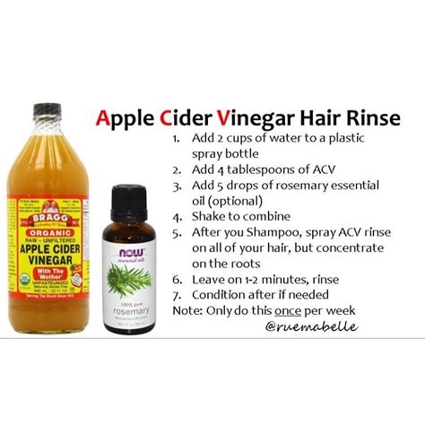 Steps to Use Apple Cider Shampoo