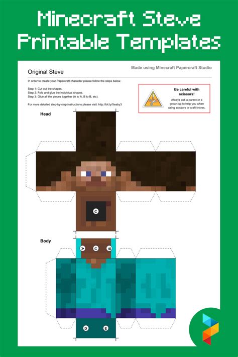 Steve Minecraft Template 12