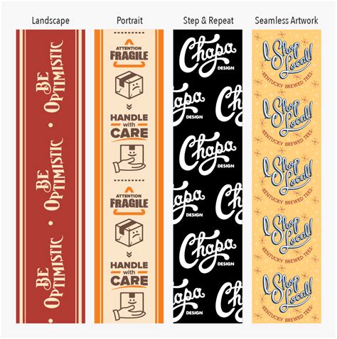 Sticker Mule packaging tape template design made easy