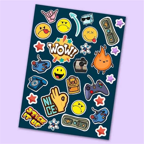 Sticker sheets with various designs