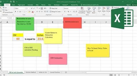 Sticky Note Templates Excel