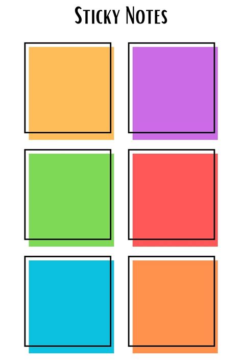 Sticky Note Templates PDF