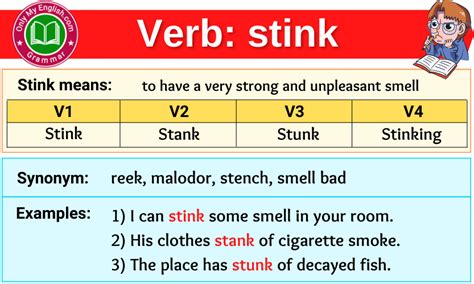 Stink Verb Forms