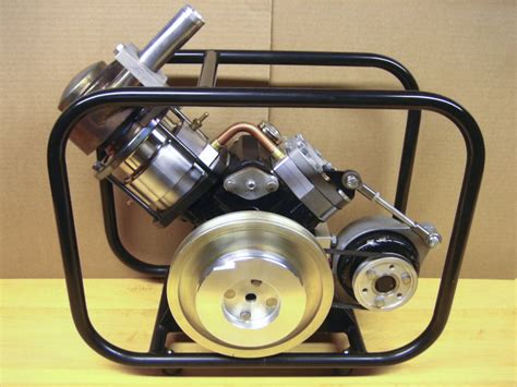 A photo of a Stirling engine generating power