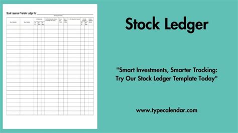 Stock Certificate Ledger Template Excel