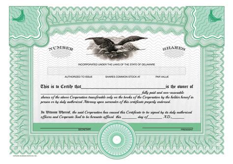 Stock Certificate Template Benefits Image