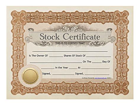 Stock Certificate Template in Microsoft Word