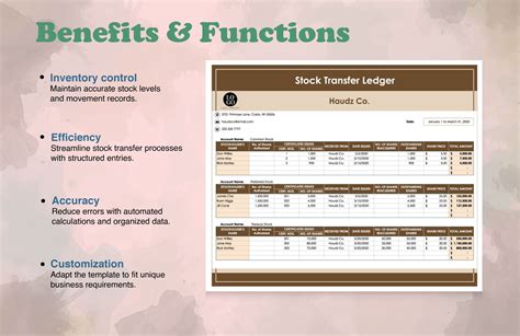 Stock Transfer Ledger Template Example 4