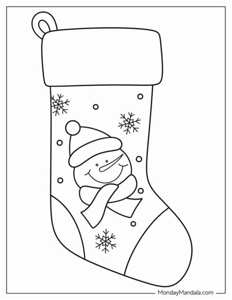 Stocking Outline with Reindeer