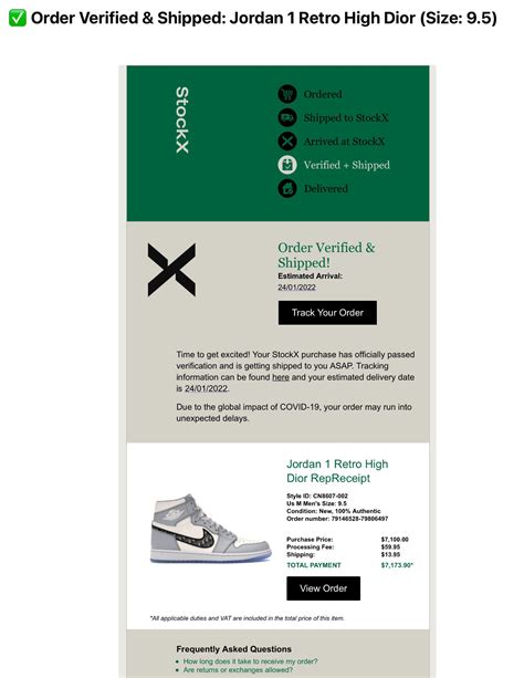 Stockx Receipt Template Free