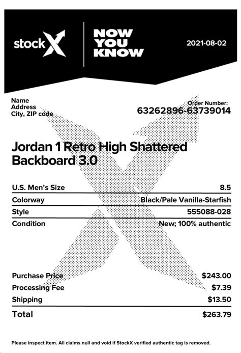 Stockx Receipt Template Tips