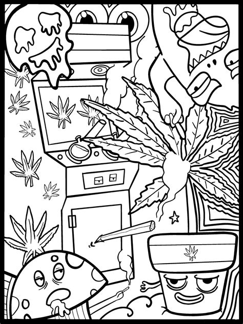 Stoner Coloring Pages Design 3