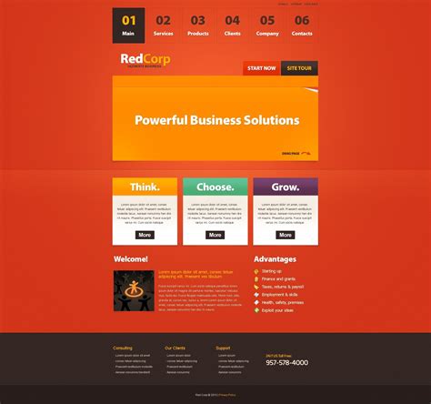 Storage business website template design