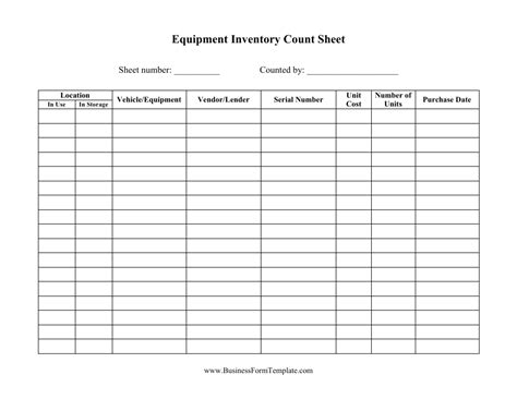 Storage equipment template design