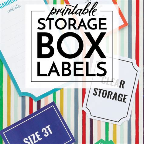 Printable labels on storage bins