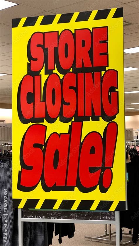 Store Closure Sign Display