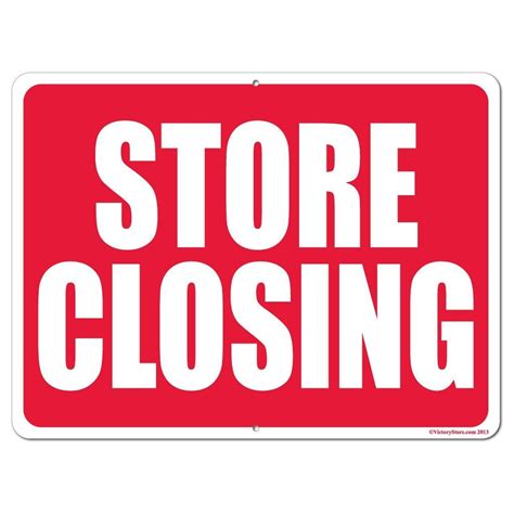 Store Closure Sign Template Design