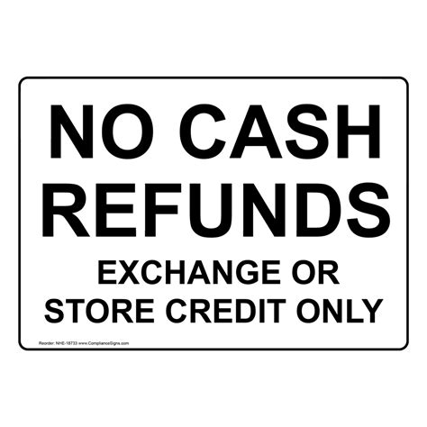 Store Credit Only No Refund Policy