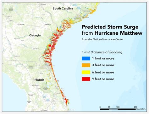 Storm surge map