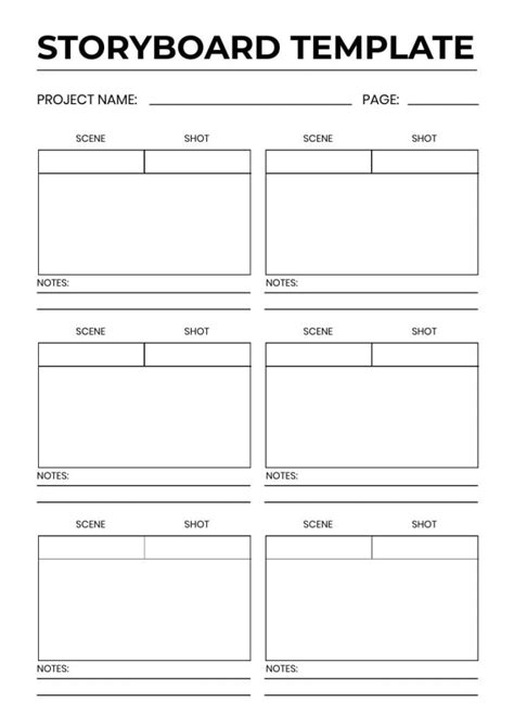 Storyboard Template Design