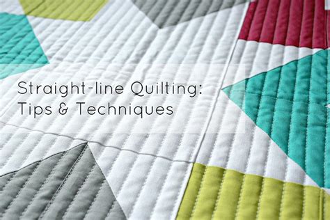 Straight line machine quilting template