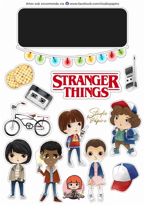 Stranger Things Cake Topper Template