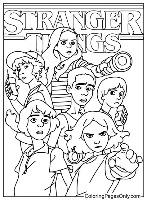 Stranger Things Coloring Page Printable