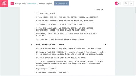 Image of Stranger Things-inspired scripts