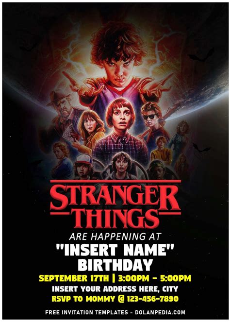 Stranger Things Party Invitation Template Customization Tips