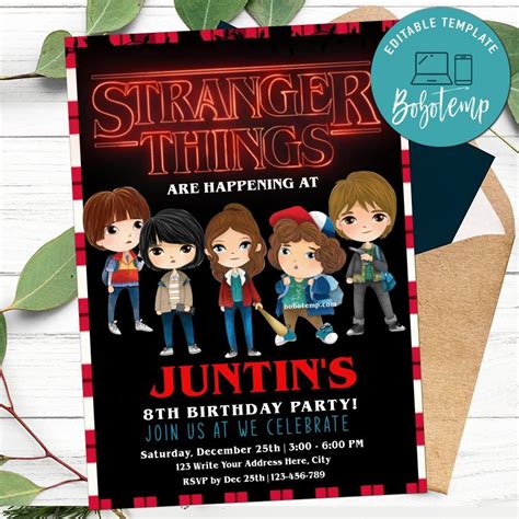 Stranger Things Party Invitation Template Gallery 8