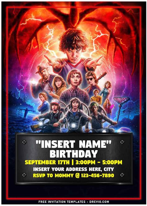 Stranger Things Party Invitation Template Halloween Party