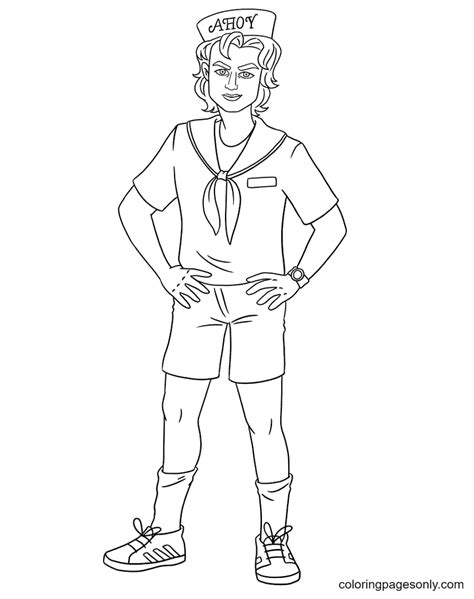 Steve Harrington coloring page