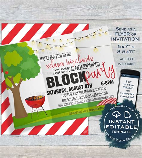 Street Fair Block Party Template