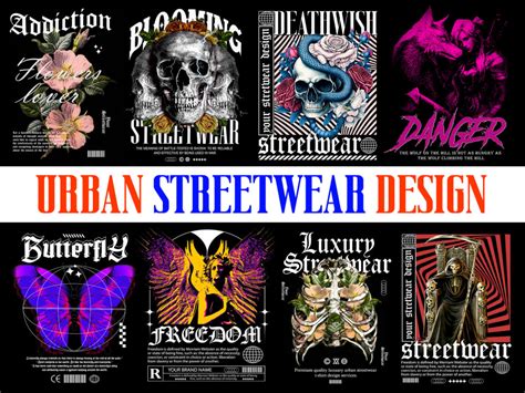 Streetwear-inspired design for black long sleeve template