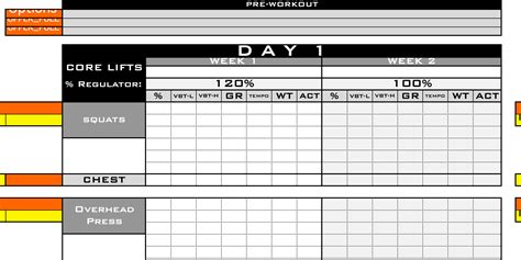 Strength Program Template 10