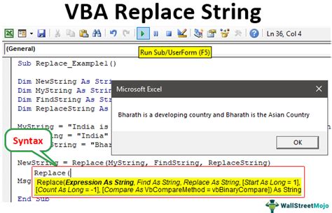 Replace Function in VBA