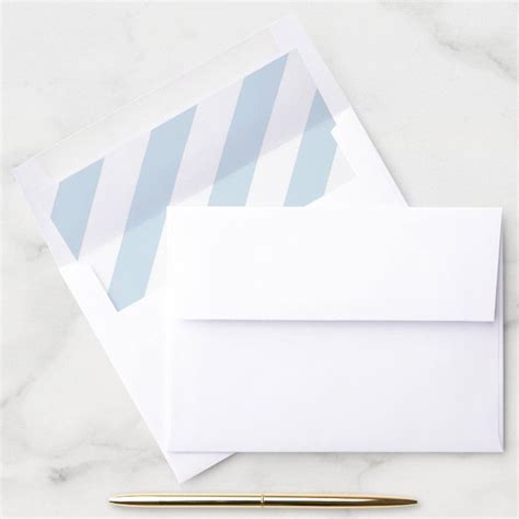 Striped envelope liner