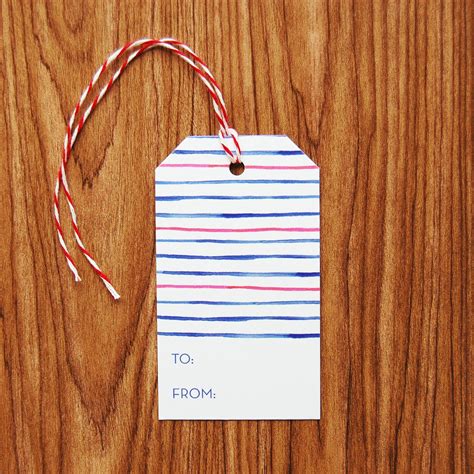 Striped Gift Tag Design