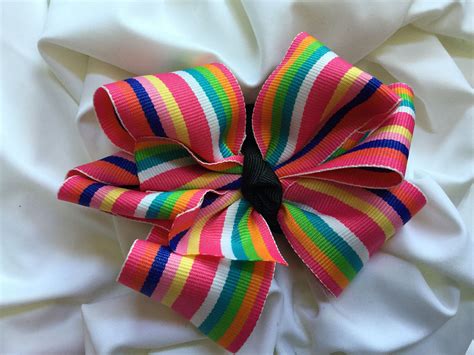 Striped Hair Bow Template