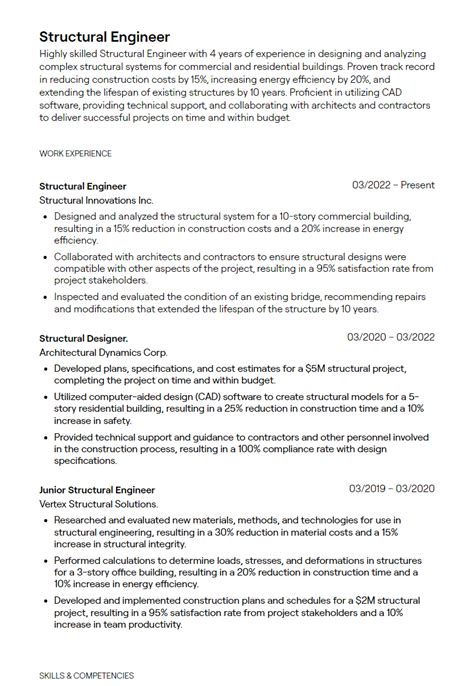 Structural Engineer Resume Example 7