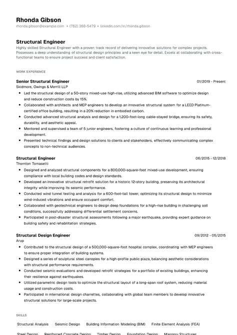 Structural Engineer Resume Tips