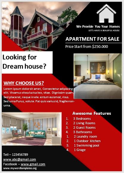 Student Apartment Flyer Template