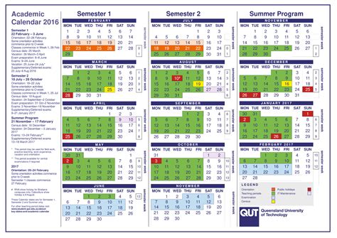 A calendar template specifically designed for students