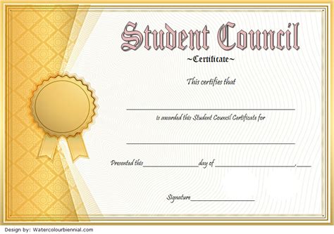 Student Council Certificate Design Inspiration