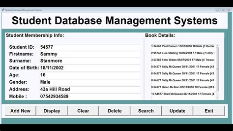 Student Database Template