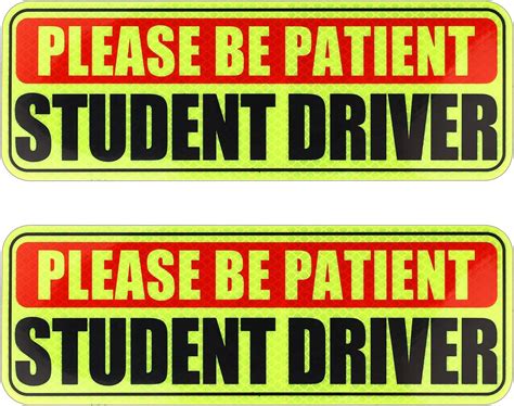 Student Driver Sign Colorful