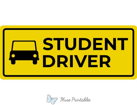 Student Driver Sign Requirements