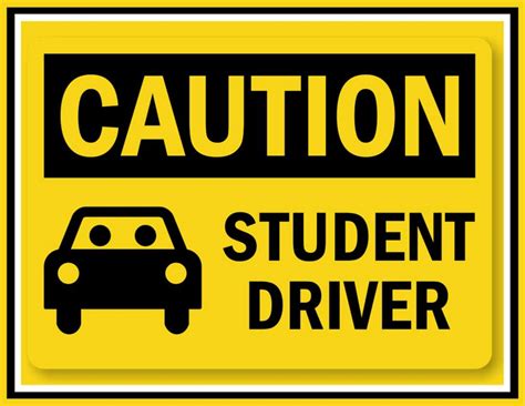 Student Driver Sign Templates Free