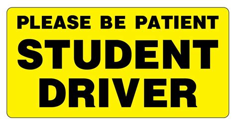 Student Driver Sign Visibility