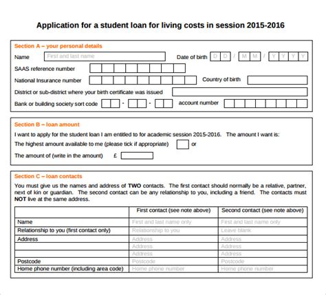 Student Loan Template 10